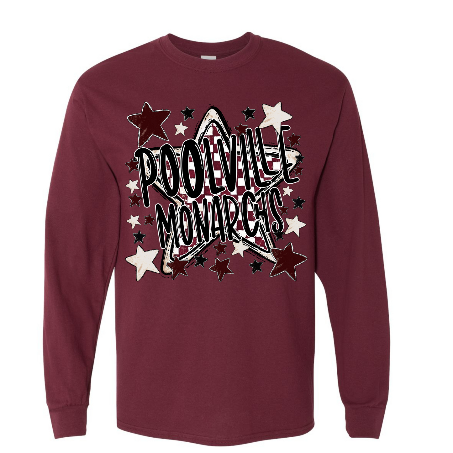 Checkered w/ Stars Poolville Monarchs