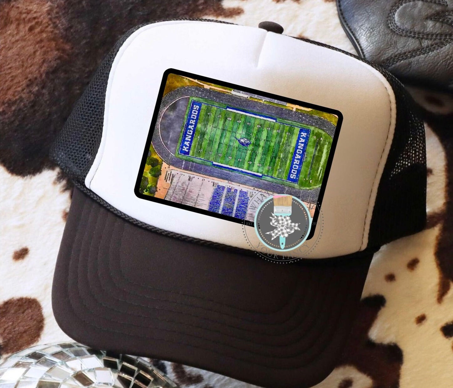 Watercolor Football Stadium Trucker Hat