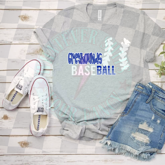 Greyhounds Baseball white lettering