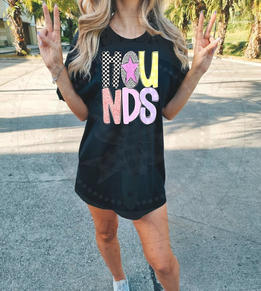 Hounds T-shirt- Pastel Fun DTF T-shirt- Trendy T-shirt- Gildan T-shirt